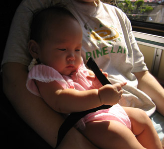 Riding the train back to Taipei